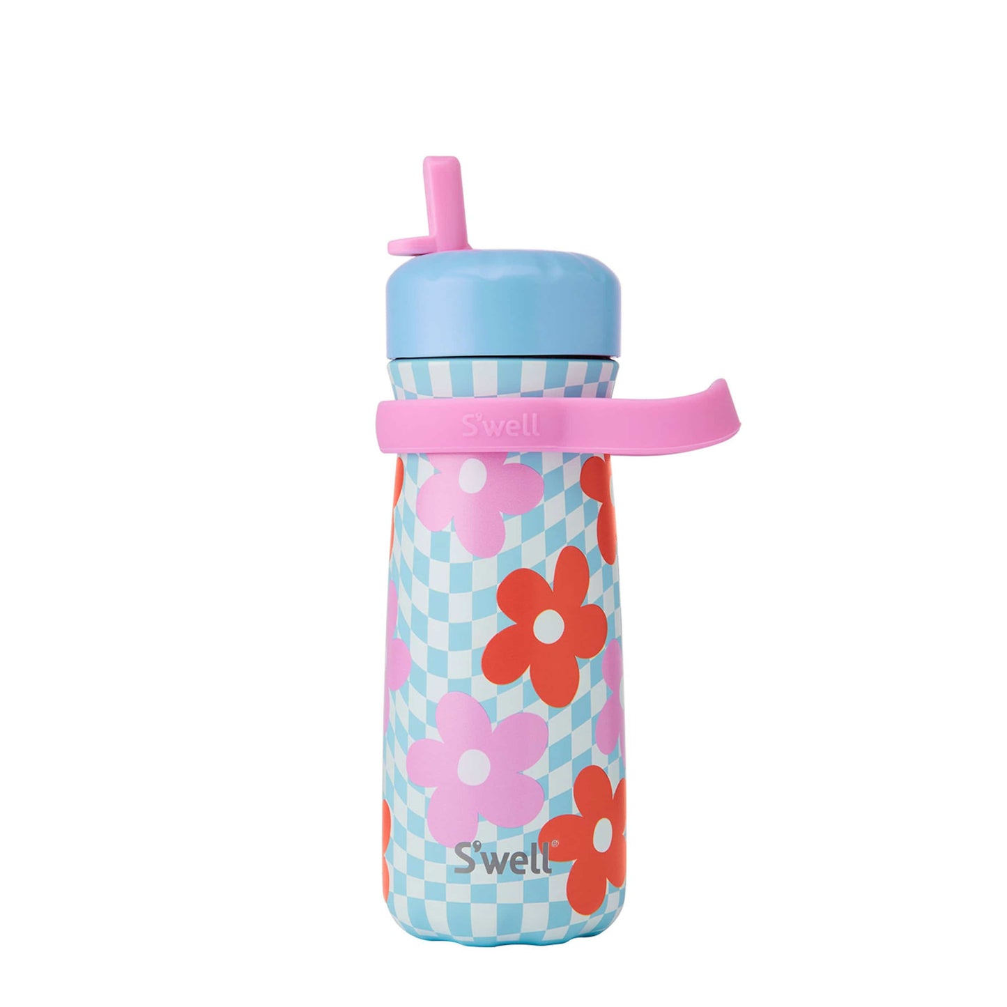traveler-with-flip-straw-lid-16oz-k5 Swell-Kids-Water-Bottle-Traveler-16oz-Pink-Petal-Front-Lid-Up.jpg